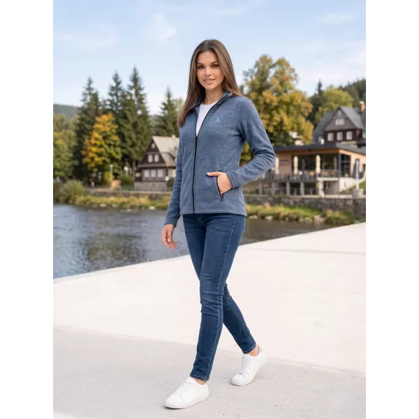  Hanorac de damă din fleece ALTISPORT ALW002852 EVIDENȚIERI DE DENIM ÎNCHIS LA CULOARE 