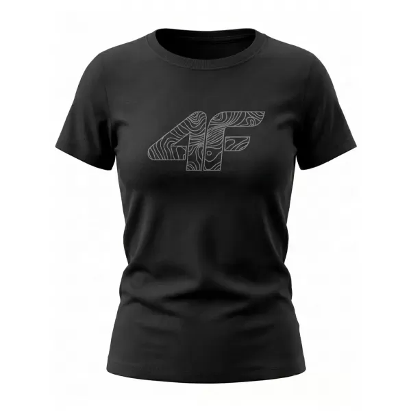  Tricou pentru femei 4F WMM00TTSHF3309 NEGRU ADÂNC 