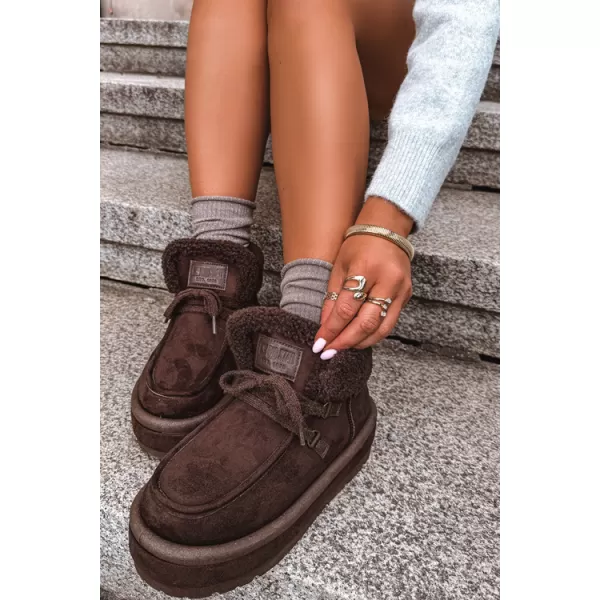  Pantofi de dama BIG STAR SHOES UU274214 UMBRE MARO/BEJ 