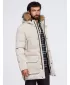 Parka pentru bărbați OMBRE OM-JALJ-0310 CREMĂ