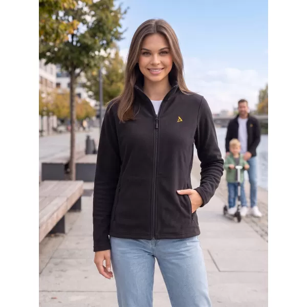 Hanorac de damă din fleece ALTISPORT ALW002852 NEGRU SI AURIU 