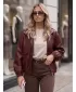 Geaca de dama DSTREET TY6069 BURGUNDIA