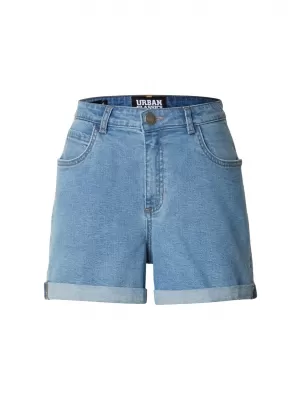 Pantaloni scurți de damă URBAN CLASSICS TB8371 ALBASTRU DESCHIS SPALAT