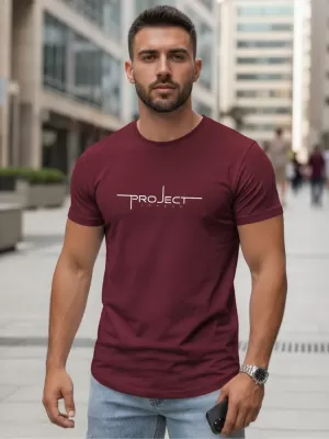 Tricou pentru bărbați DSTREET NX5127R-BU BURGUNDIA