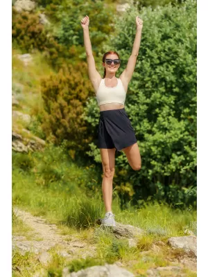 Fustă scurtă pentru femei NORDBLANC CELESTE NBSSL8250 NEGRU
