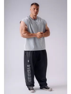 Maiouri pentru bărbați NEBBIA OLYMPIA MUSCLE COVER 947 GRI DESCHIS