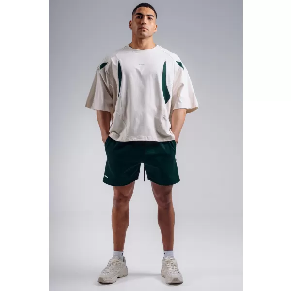  Tricou supradimensionat cu capac pompă NEBBIA PRIMAL 871 CREMĂ 