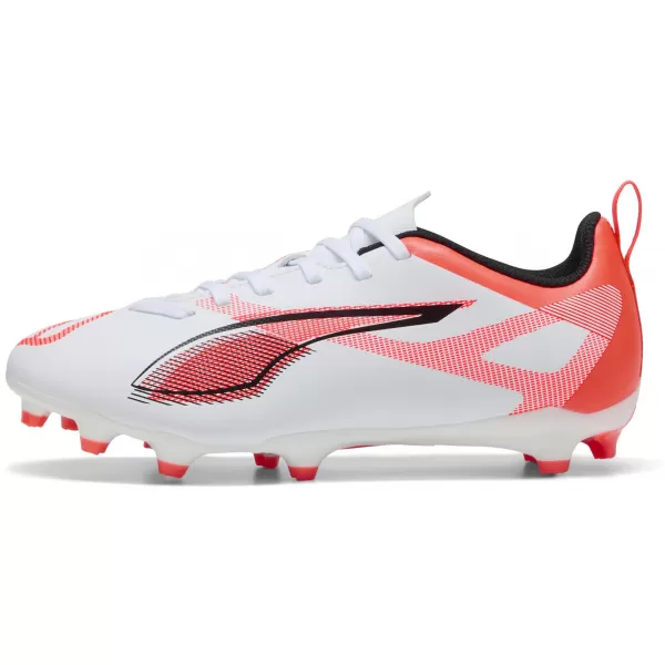  Ghete de fotbal pentru copii PUMA ULTRA 5 PLAY FG/AG JR 108170-01 ALB/NEGRU/ROȘU STRĂLUCITOR 