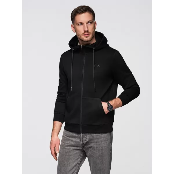  Hanorac pentru bărbați OMBRE OM-SZBC-0196 NEGRU 