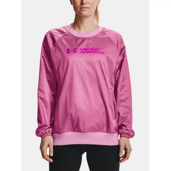  Hanorac de dama UNDER ARMOUR RECOVER STORM WOVEN SHINE CREW 1364012-680 ROZ 