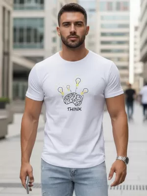 Tricou pentru bărbați DSTREET NX0149R-WH ALB