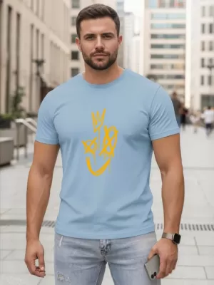 Tricou pentru bărbați DSTREET NX0138R-SK ALBASTRU DESCHIS