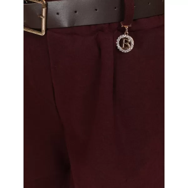  Pantaloni scurți de damă DSTREET SY0623 BURGUNDIA 