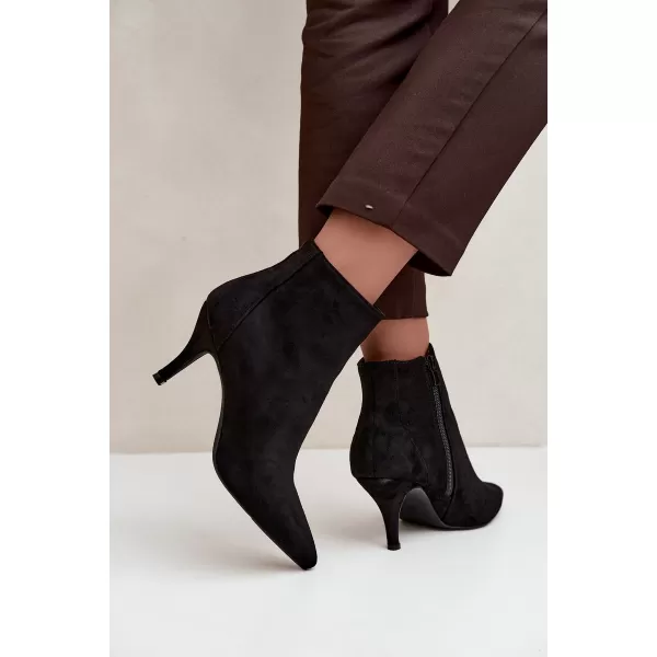  Botine de dama BOTO 2905A-1 NEGRU MAT 