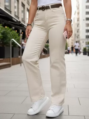 Pantaloni de dama DSTREET UY3060 ALB