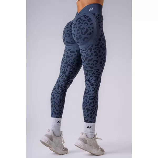  Jambiere de damă NEBBIA PRIMAL 849 LEOPARD ALBASTRU ÎNCHIS 