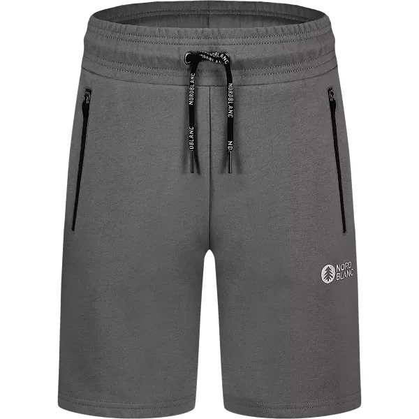  Pantaloni scurți din bumbac pentru bărbați NORDBLANC RELAXEDFIT NBSPM8254 GRI 