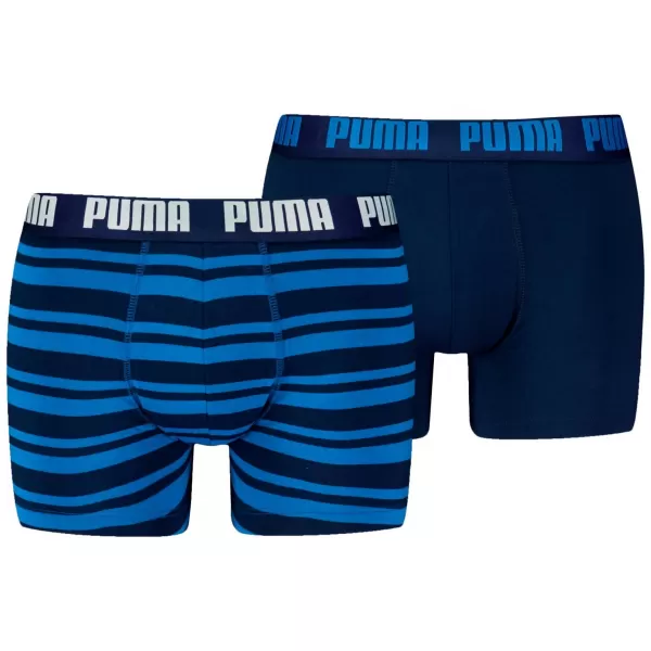  Boxeri pentru bărbați PUMA MEN EVERYDAY HERITAGE STRIPE BOXER 93832601 ALBASTRU 