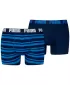Boxeri pentru bărbați PUMA MEN EVERYDAY HERITAGE STRIPE BOXER 93832601 ALBASTRU
