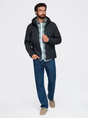 Jachetă softshell pentru bărbați OMBRE OM-JANP-0292 NEGRU