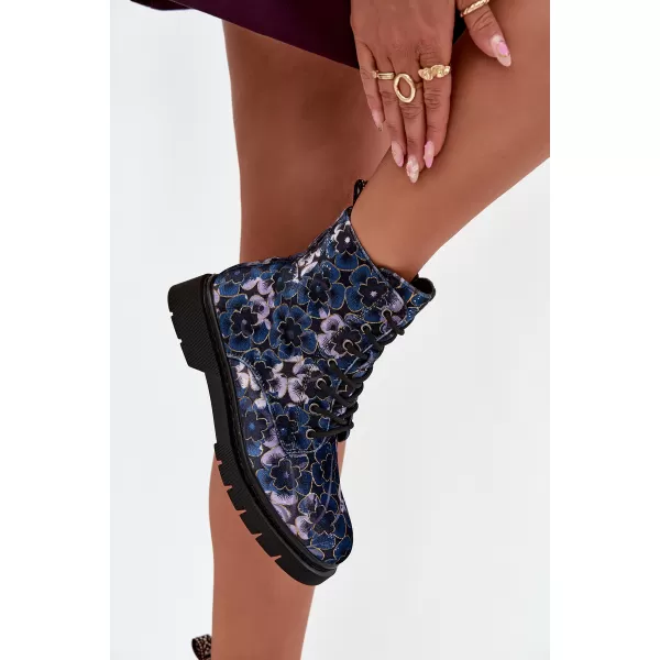  Botine de dama ARTIKER 57C1052 FLORI ALBASTE 