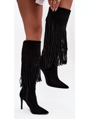 Cizme de dama BOTO H-59 NEGRU