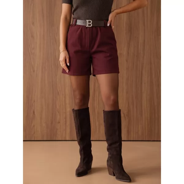  Pantaloni scurți de damă DSTREET SY0614 BURGUNDIA 