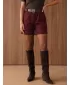 Pantaloni scurți de damă DSTREET SY0614 BURGUNDIA