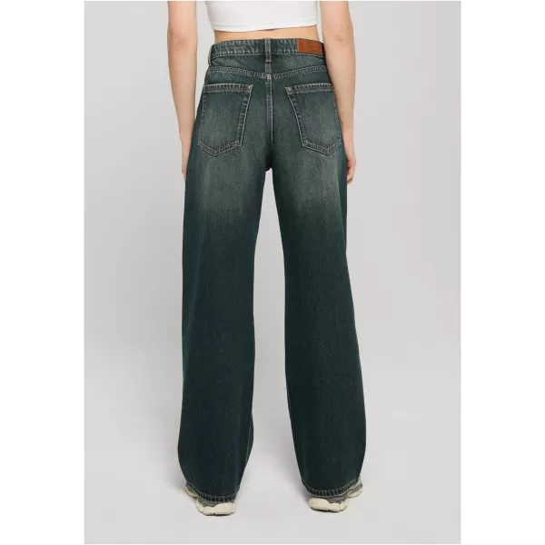  Pantaloni de dama URBAN CLASSICS TB8141 ALBASTRU MIJLOCIU ADÂNC SPĂLAT MURDAR 