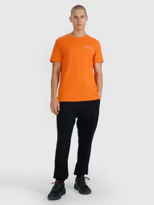 Tricou pentru bărbați 4F WAW25TTSHM2372 PORTOCALE