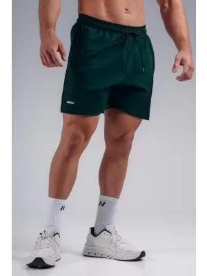 Pantaloni scurți de antrenament supradimensionați NEBBIA PRIMAL 876 VERDE ÎNCHIS