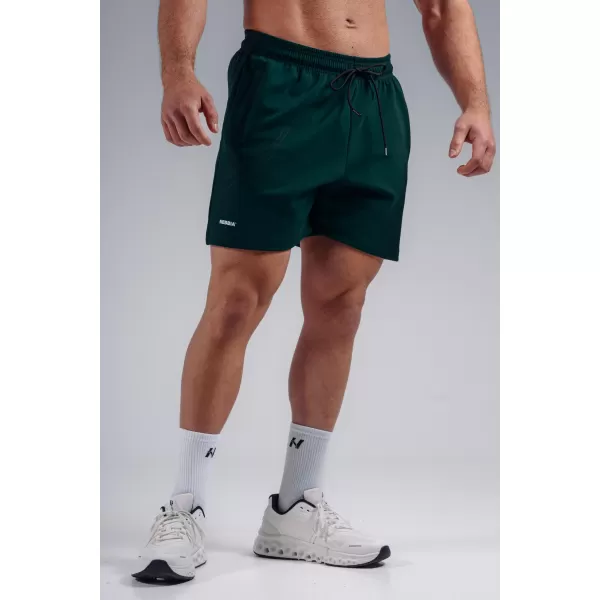  Pantaloni scurți de antrenament supradimensionați NEBBIA PRIMAL 876 VERDE ÎNCHIS 