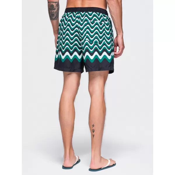  Pantaloni scurți pentru bărbați OMBRE OM-SRSS-0221 VERDE ȘI NEGRU 