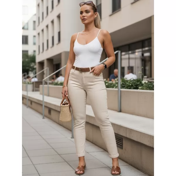  Pantaloni de dama DSTREET UY3053 ECRU 