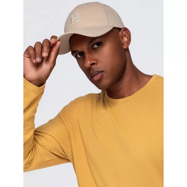  Tricou pentru bărbați OMBRE OM-LSBL-0142 MUŞTAR 