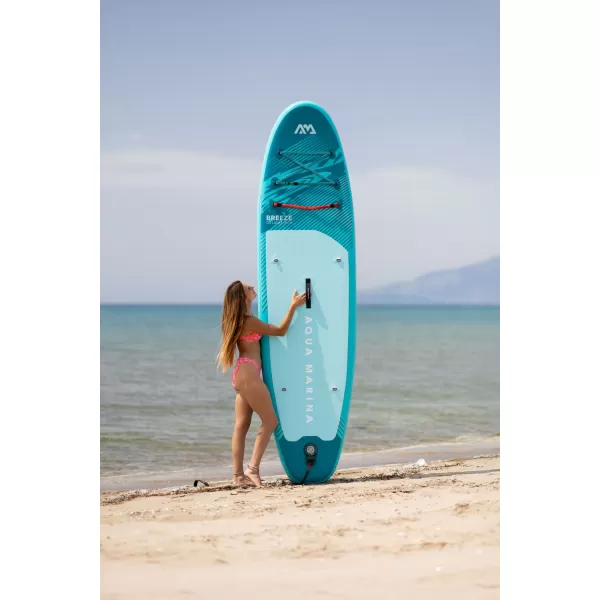  Placă cu vâsle AQUA MARINA Breeze 910 COPAC DE ARGINT 