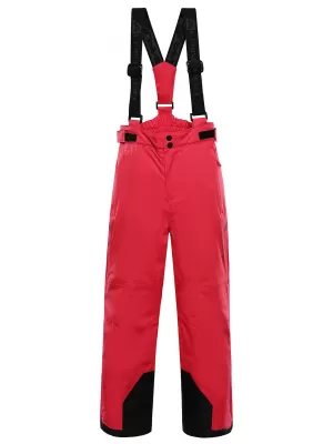 Pantaloni de schi pentru copii ALPINE PRO EDESO 3 ZMEURĂ