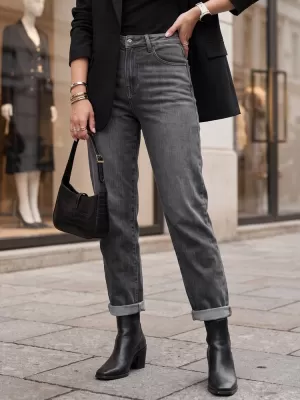 Pantaloni de dama DSTREET UY3114 GRI DESCHIS