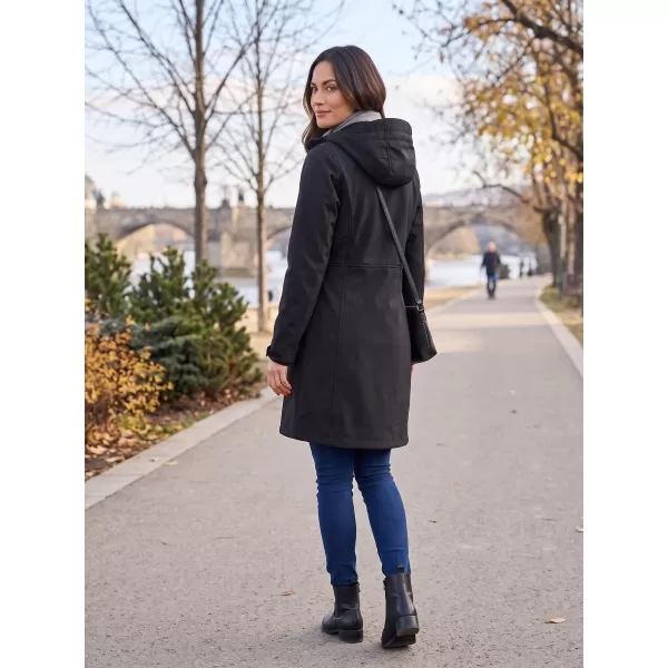  Palton cald de damă softshell ALPINE PRO IBORA 2 NEGRU 