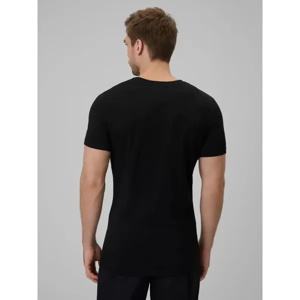  Tricou pentru bărbați 4F WAW25TTSHM2401 NEGRU ADÂNC 
