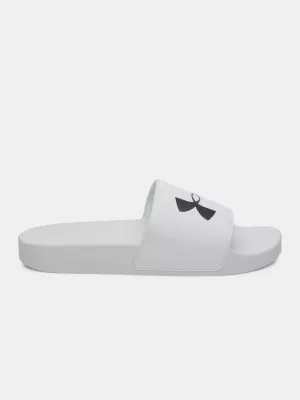 Papuci pentru bărbați UNDER ARMOUR ARMR SLIDE 6007527-100 ALB