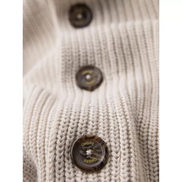  Cardigan pentru bărbați OMBRE OM-SWCD-0200 BEJ 