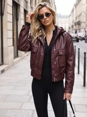 Geaca de dama DSTREET TY5855 CLARET