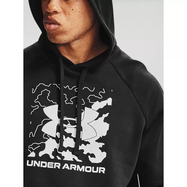  Hanorac pentru bărbați UNDER ARMOUR RIVAL FLEECE BOX LOGO HD 1357095-001 NEGRU 