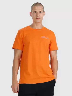 Tricou pentru bărbați 4F WAW25TTSHM2372 PORTOCALE