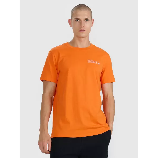  Tricou pentru bărbați 4F WAW25TTSHM2372 PORTOCALE 