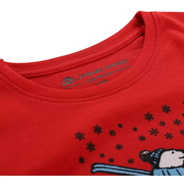  Tricou pentru copii ALPINE PRO ECCO 2 BARBADOS VARIANTA CIRESE PA 