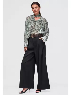 Pantaloni de dama OMBRE OW-PA-E0019 NEGRU