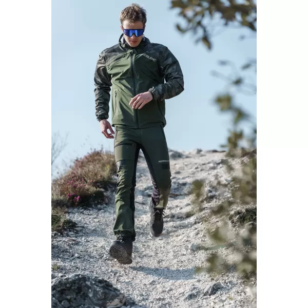  Pantaloni multisport impermeabili pentru bărbați NORDBLANC RIDGEWALK NBSPM8325 VERDE ÎNCHIS 