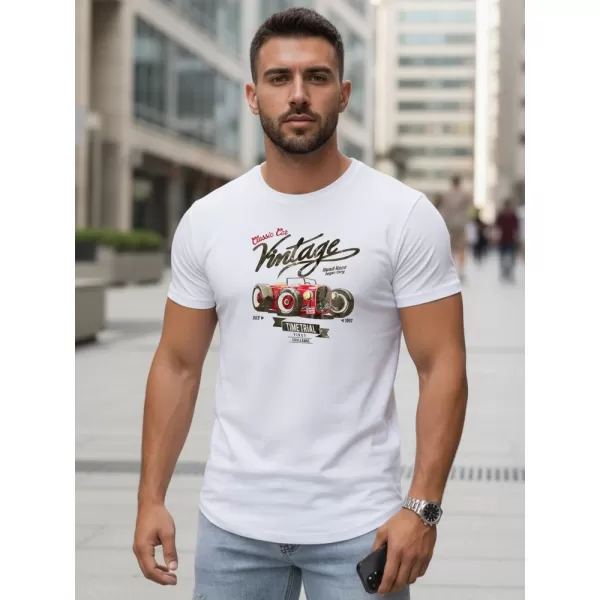  Tricou pentru bărbați DSTREET NX5094R-WH ALB 